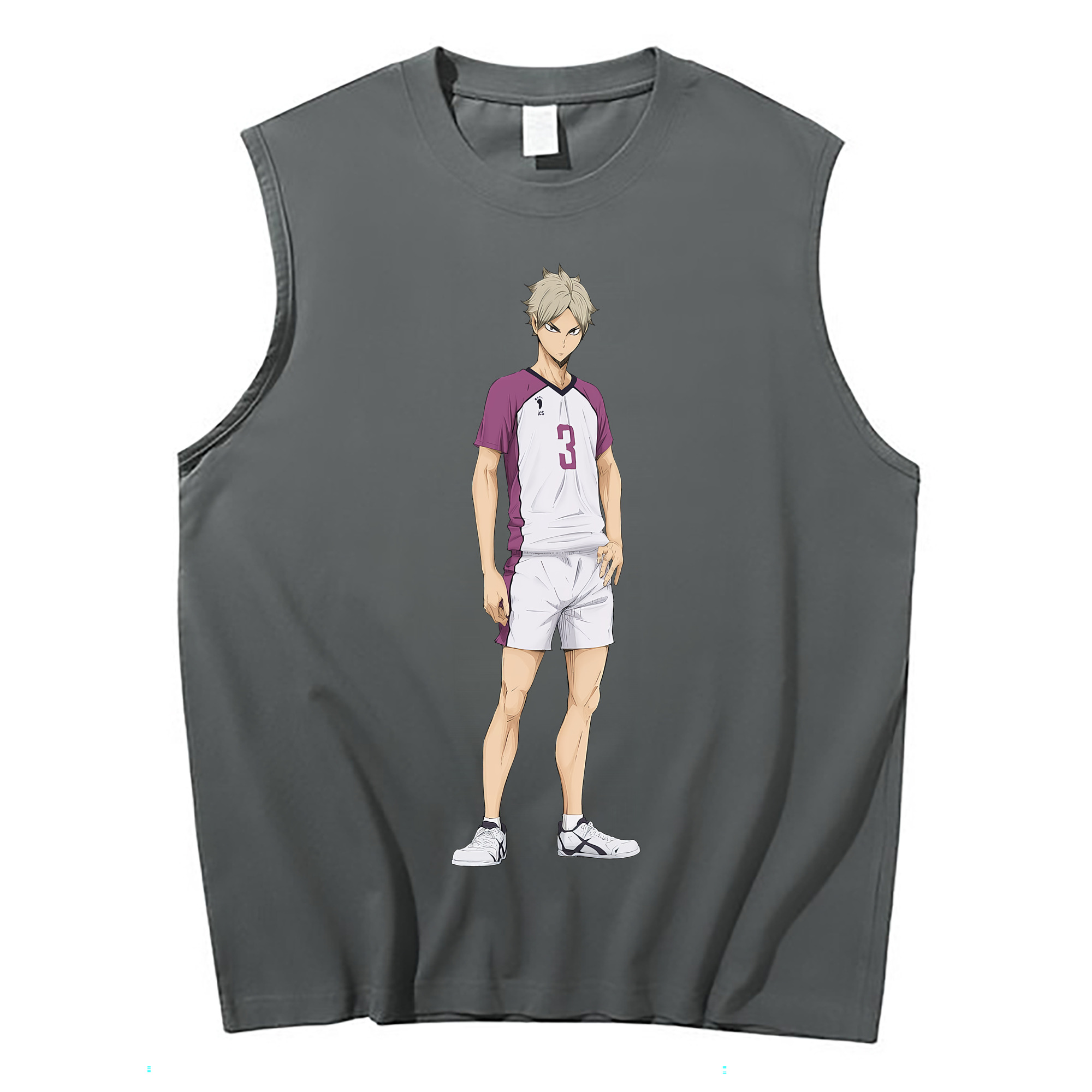 （画像用） ハイキュー!! Haikyu!! コットン100％タンクトップ（フロントプリント）